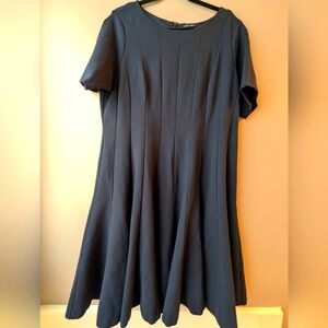 Land's End Navy Flair Dress 18w